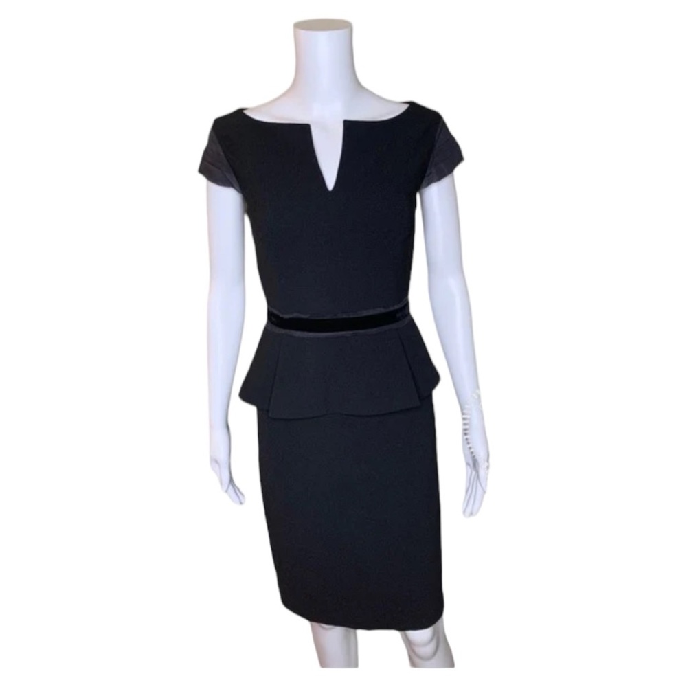 Tory Burch Ashley Cap-Sleeve Peplum Dress Size 14